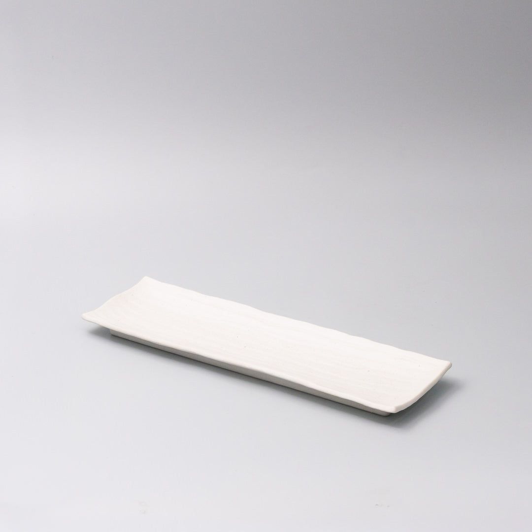 Plate Rectangular Sashimi 32cm Matte White Glaze V637-C0375