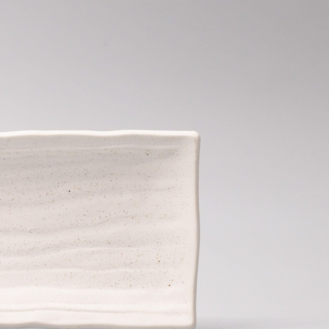 Plate Rectangular Sashimi 32cm Matte White Glaze V637-C0375