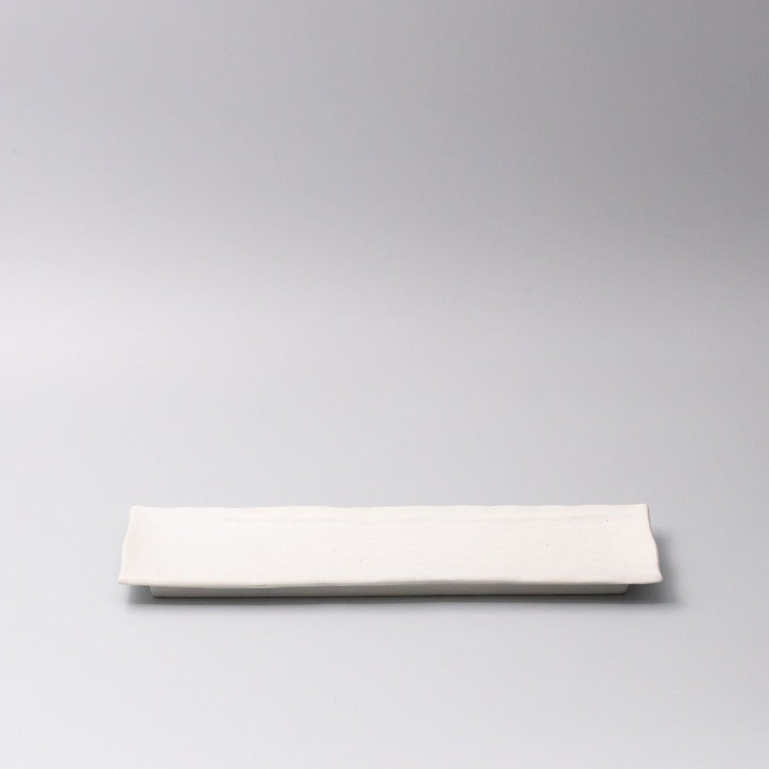 Plate Rectangular Sashimi 32cm Matte White Glaze V637-C0375