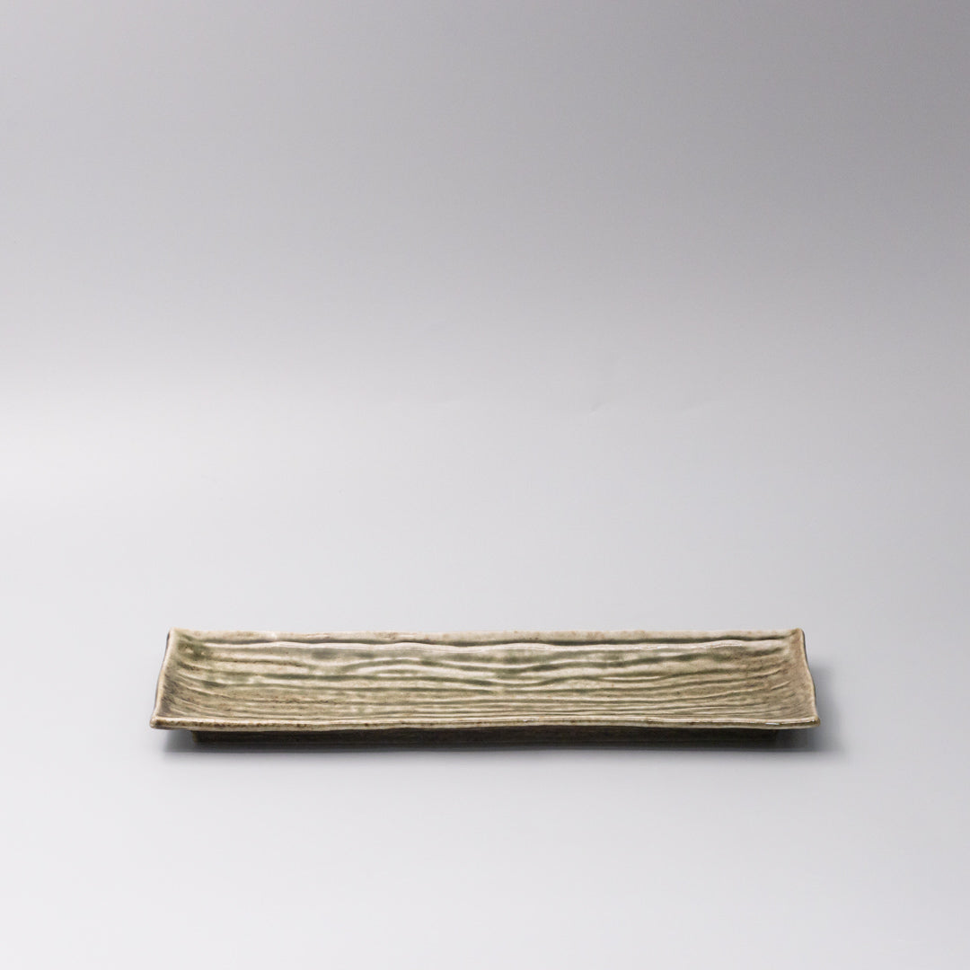 Plate Rectangular 33x10cm Sage Glaze V637-C0376
