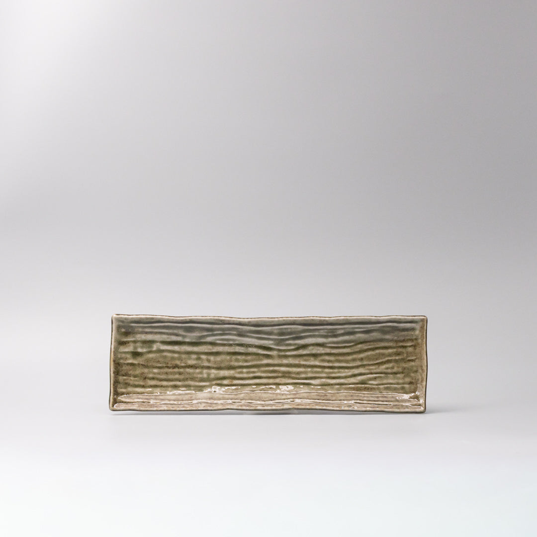 Plate Rectangular 33x10cm Sage Glaze V637-C0376