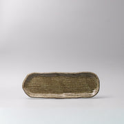 Plate Sashimi Organic Shape 13cm Sage Glaze V637-C0377