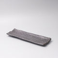 Plate Rectangular 33x11cm Matte Black Glaze V637-C0380