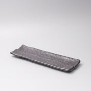 Plate Rectangular 33x11cm Matte Black Glaze V637-C0380