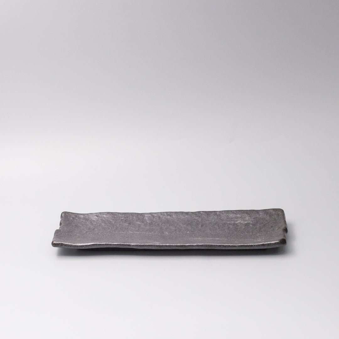 Plate Rectangular 33x11cm Matte Black Glaze V637-C0380