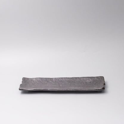 Plate Rectangular 33x11cm Matte Black Glaze V637-C0380