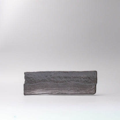 Plate Rectangular 33x11cm Matte Black Glaze V637-C0380
