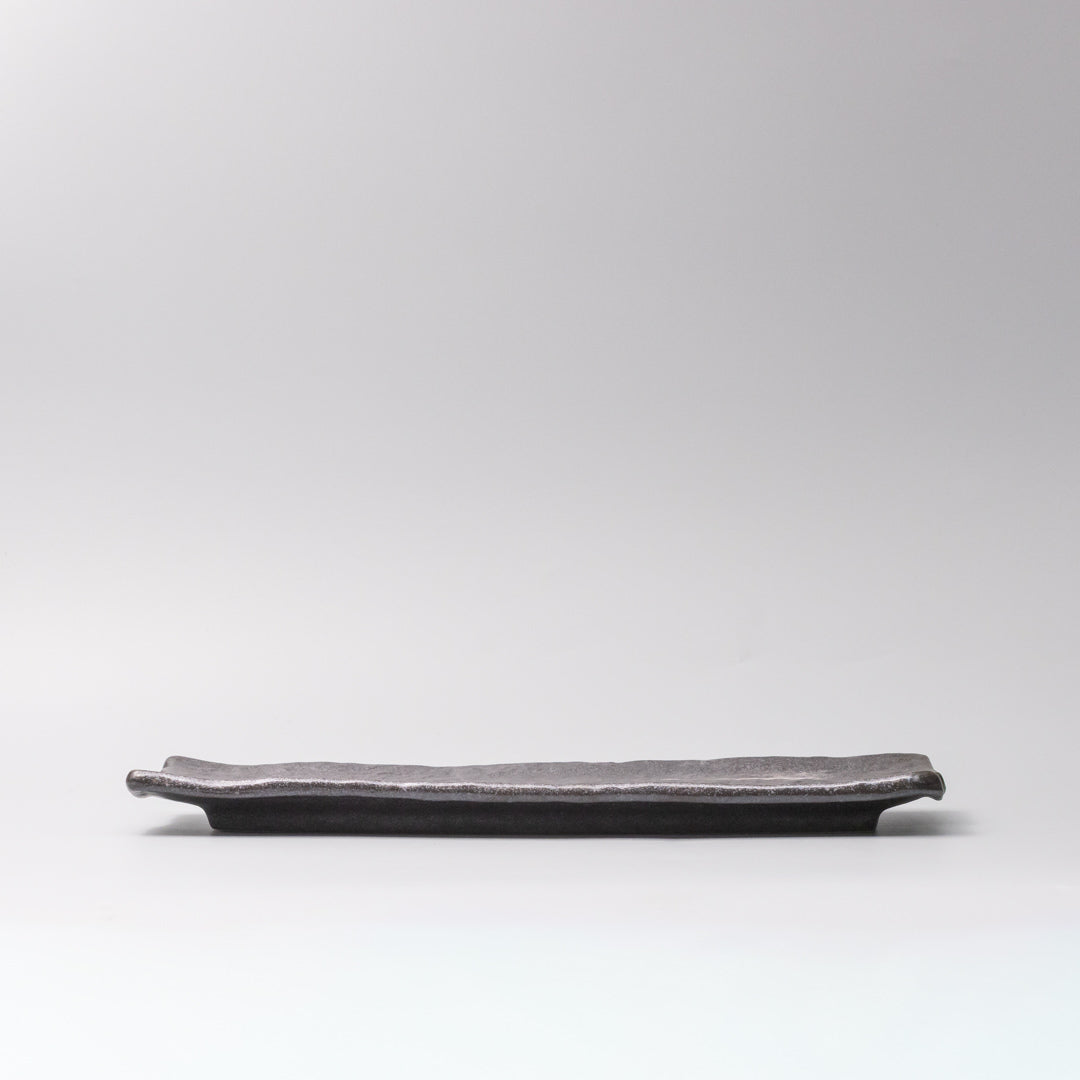 Plate Rectangular 33x11cm Matte Black Glaze V637-C0380