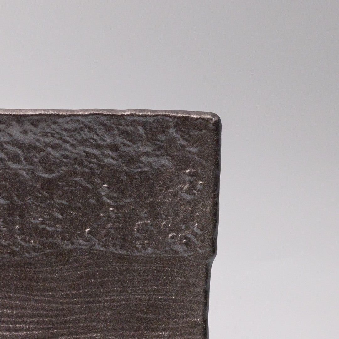 Plate Sushi Rectangular 21cm Matte Black Glaze V637-C0381