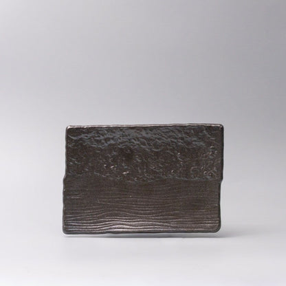 Plate Sushi Rectangular 21cm Matte Black Glaze V637-C0381