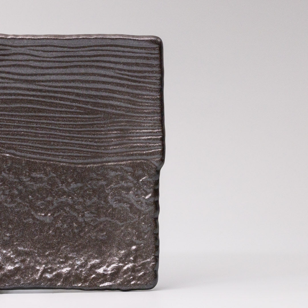 Platter Rectangular 32cm Matte Black Glaze V637-C0382