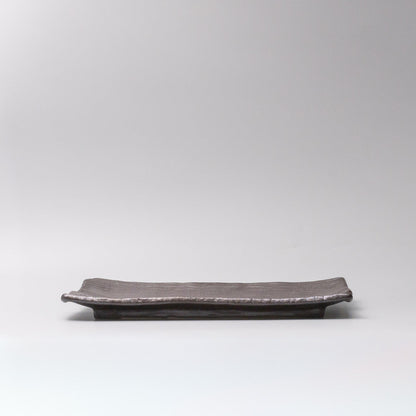 Platter Rectangular 32cm Matte Black Glaze V637-C0382