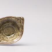 Edamame Triple Pod Dish Green Glaze V637-C0383