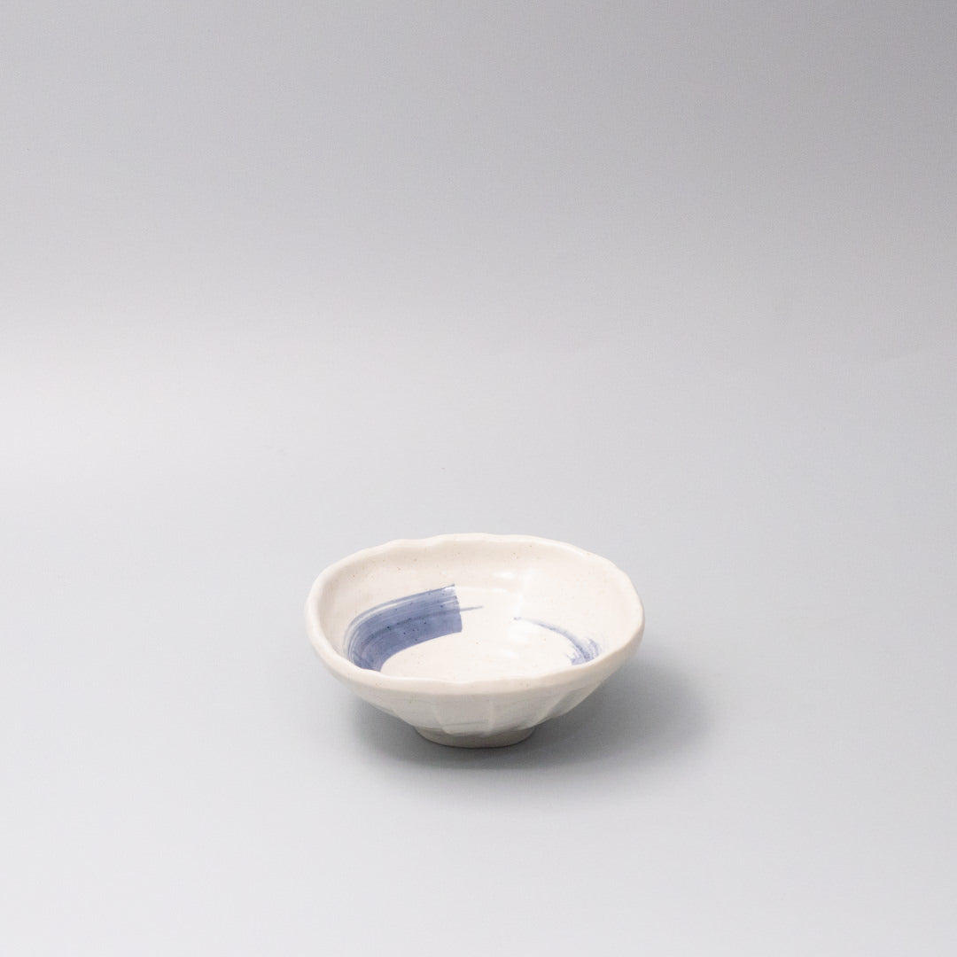 Bowl 14cm Blue Swirl Glaze V637-C0384