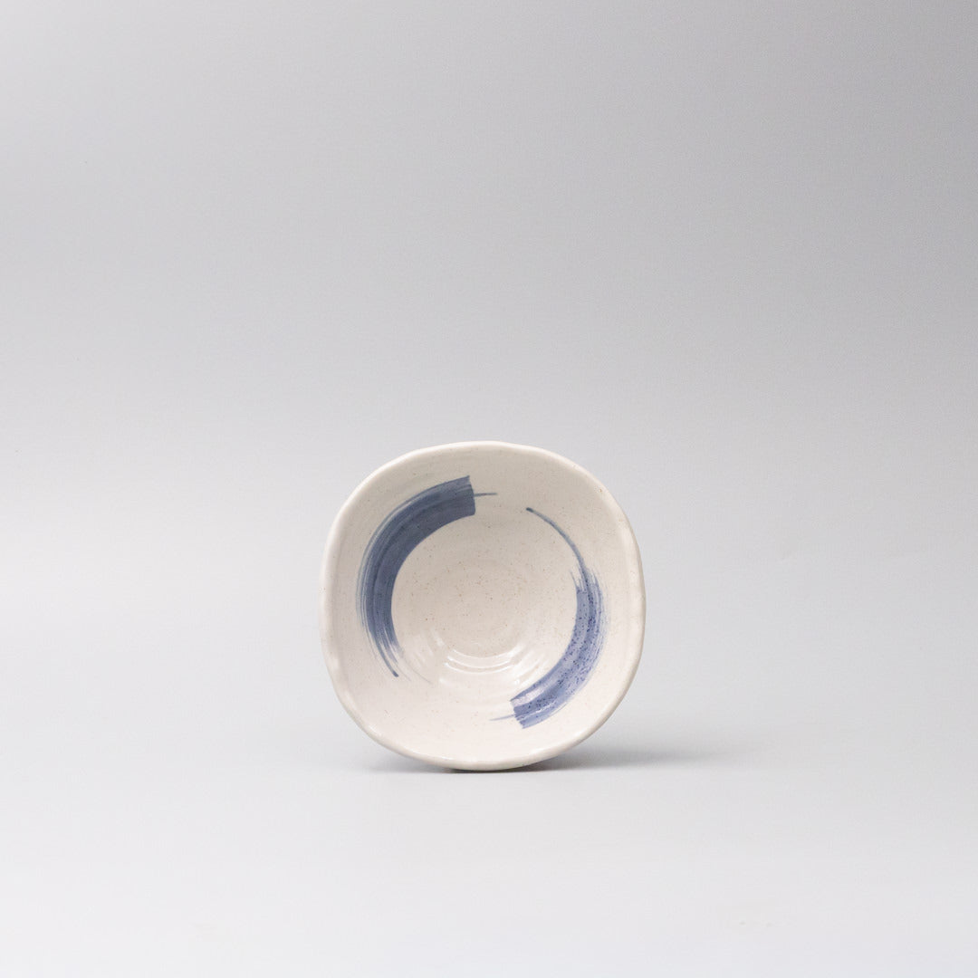Bowl 14cm Blue Swirl Glaze V637-C0384