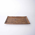 Sushi Plate 24cm Amber Contour Glaze V637-C0396