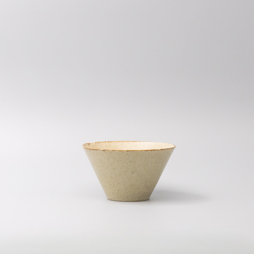 Bowl Fluted 13cm Sand Fade Glaze V637-C0400