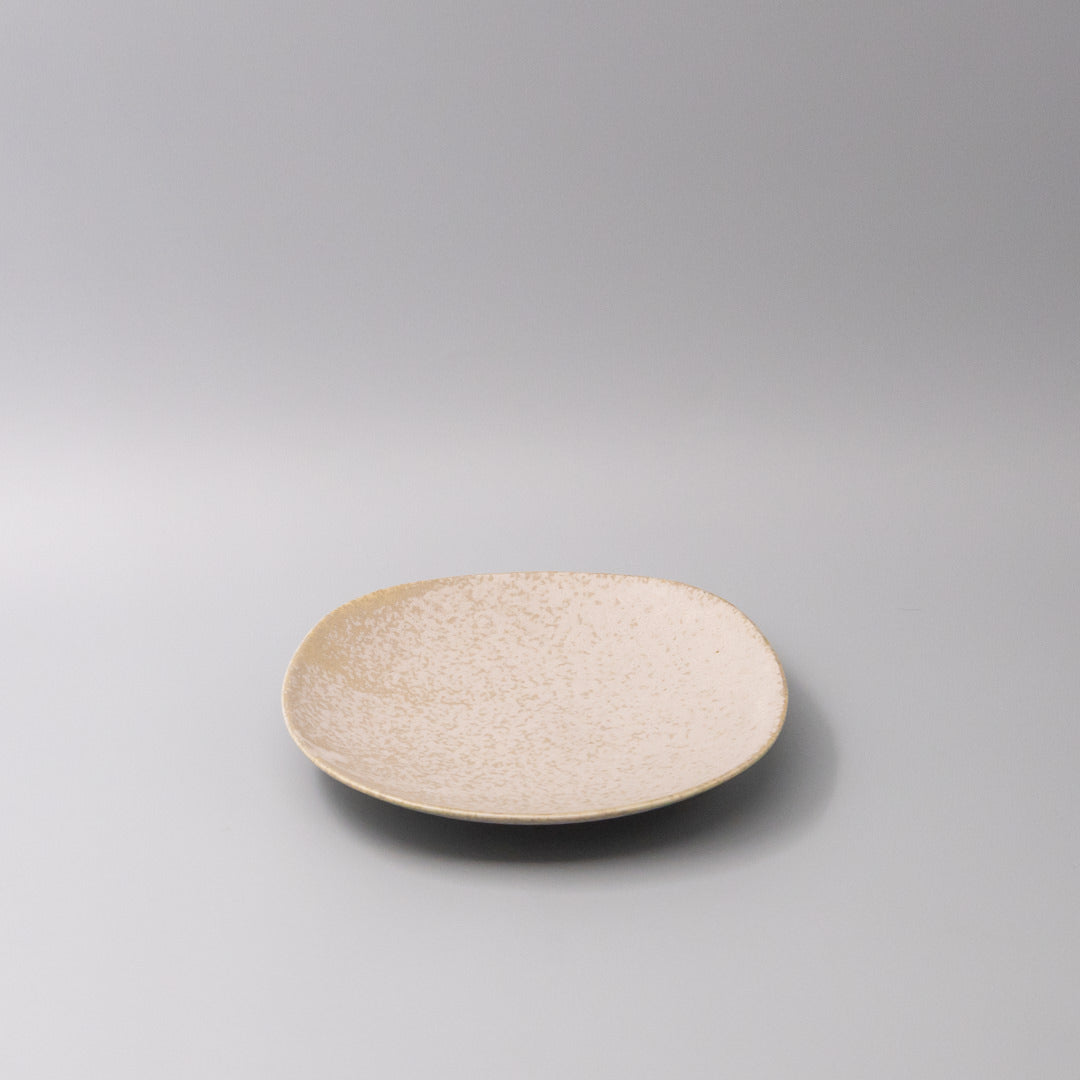 Side Plate 20cm White Fade Glaze V637-C0425