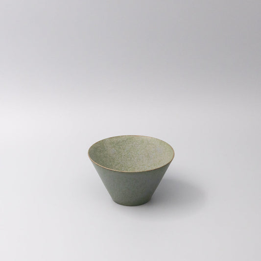 Bowl Fluted 13cm Green Fade Glaze V637-C0427