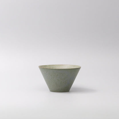 Bowl Fluted 13cm Green Fade Glaze V637-C0427