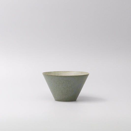 Bowl Fluted 13cm Green Fade Glaze V637-C0427