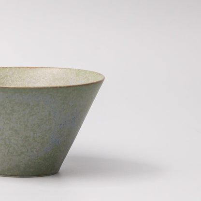 Bowl Fluted 13cm Green Fade Glaze V637-C0427