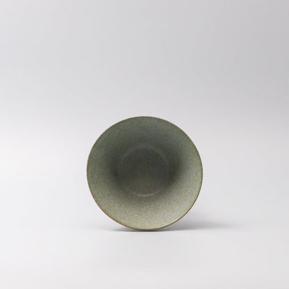 Bowl Fluted 13cm Green Fade Glaze V637-C0427