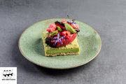 Tapas Plate 17cm Green Fade Glaze V637-C0433
