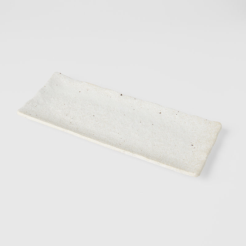 Sashimi Plate 29cm Shell White Glaze V637-C0453