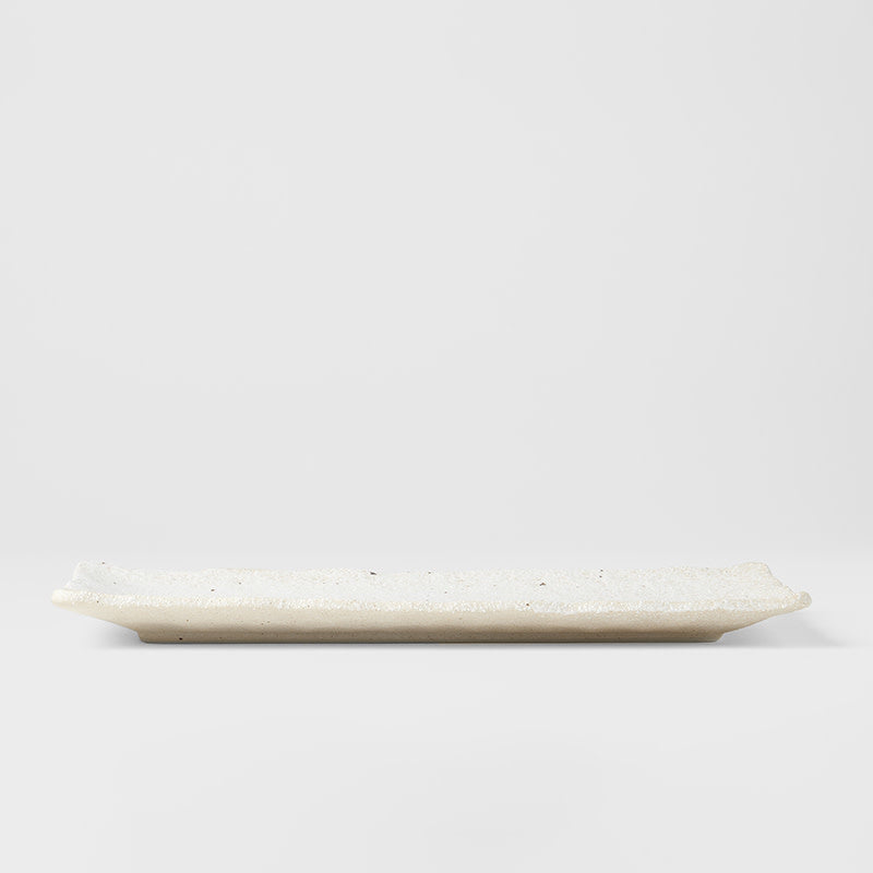 Sashimi Plate 29cm Shell White Glaze V637-C0453