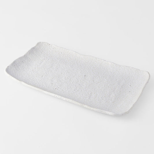Platter Rectangular 35cm Shell White Glaze V637-C0457