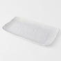 Platter Rectangular 35cm Shell White Glaze V637-C0457