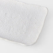Platter Rectangular 35cm Shell White Glaze V637-C0457