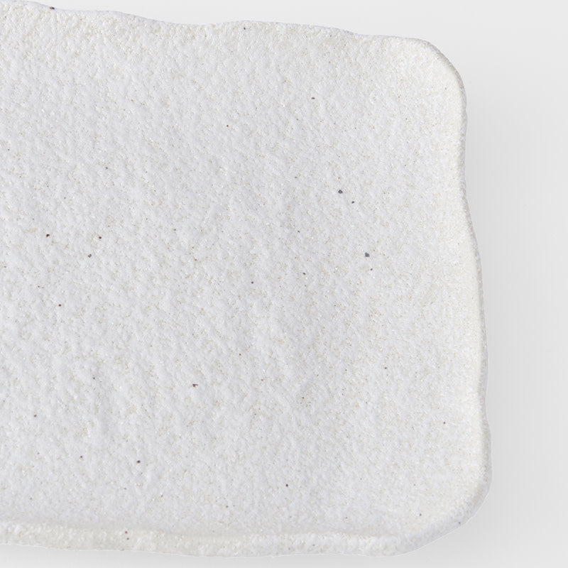 Platter Rectangular 35cm Shell White Glaze V637-C0457