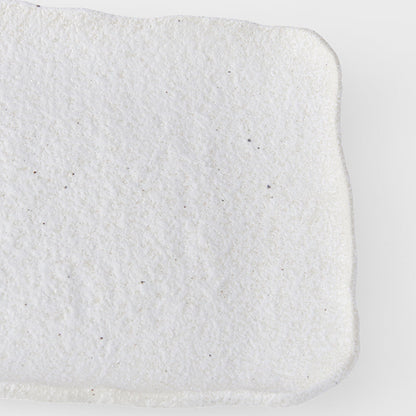 Platter Rectangular 35cm Shell White Glaze V637-C0457