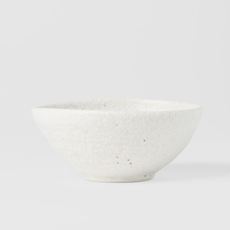 Egg Shaped Bowl 13cm Shell White Glaze V637-C0467