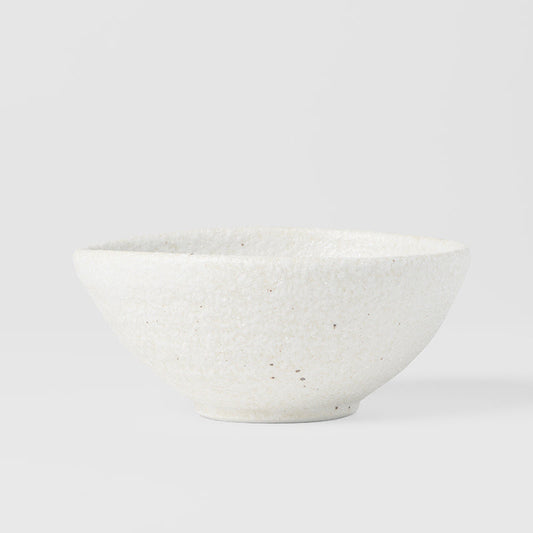 Egg Shaped Bowl 13cm Shell White Glaze V637-C0467