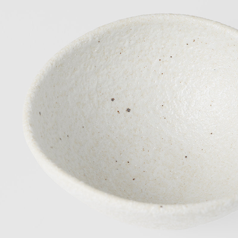 Egg Shaped Bowl 13cm Shell White Glaze V637-C0467