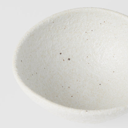 Egg Shaped Bowl 13cm Shell White Glaze V637-C0467