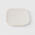 Plate Square 19cm Shell White Glaze V637-C0469