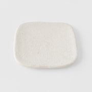 Plate Square 19cm Shell White Glaze V637-C0469