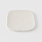 Plate Square 19cm Shell White Glaze V637-C0469