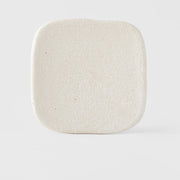 Plate Square 19cm Shell White Glaze V637-C0469