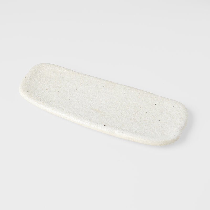 Plate Rectangular 28.5cm Shell White Glaze V637-C0472