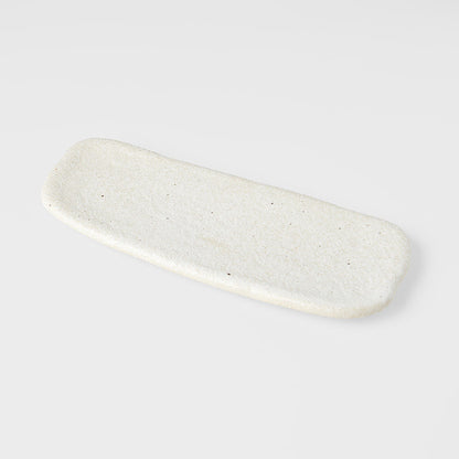 Plate Rectangular 28.5cm Shell White Glaze V637-C0472