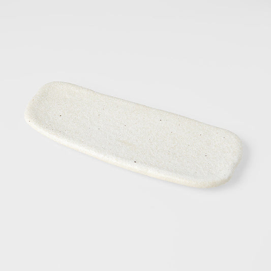 Plate Rectangular 28.5cm Shell White Glaze V637-C0472