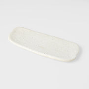 Plate Rectangular 28.5cm Shell White Glaze V637-C0472