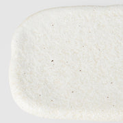 Plate Rectangular 28.5cm Shell White Glaze V637-C0472