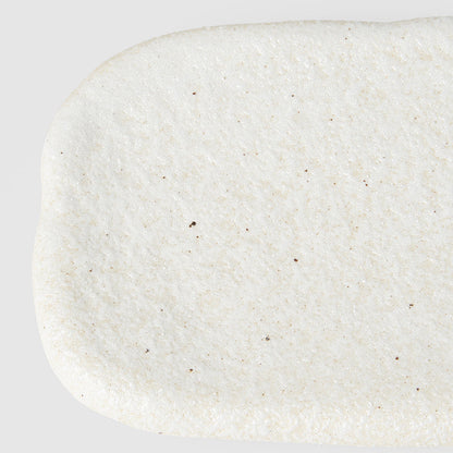 Plate Rectangular 28.5cm Shell White Glaze V637-C0472