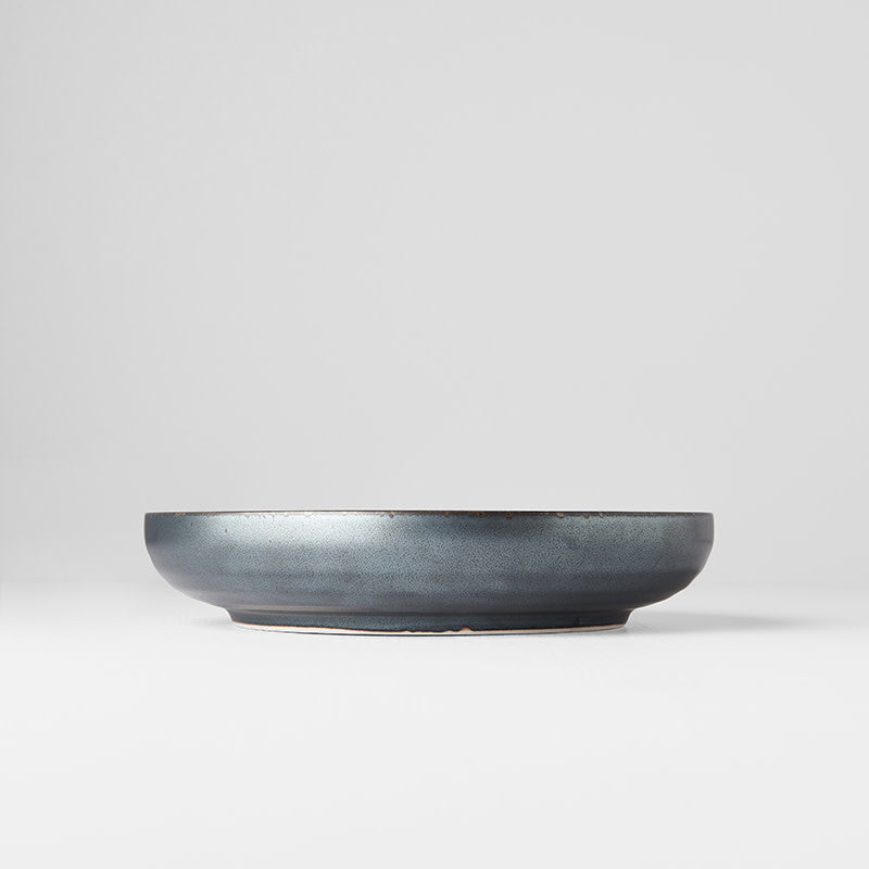 Plate High Rim 22cm Black Pearl Glaze V637-C0485